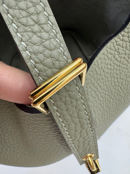 HERMES Picotin Lock 18 鼠尾草綠金扣 Q1 Sauge GHW￼