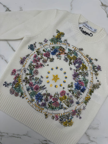 DIOR 星星花朵刺繡毛衣