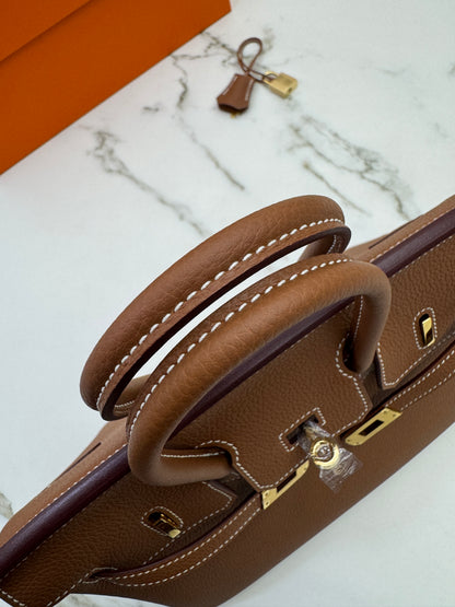 HERMES Birkin 25 金棕色金扣 Togo Gold GHW