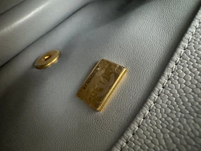 CHANEL 愛心金球 灰色 Mini Flap Bag 20cm