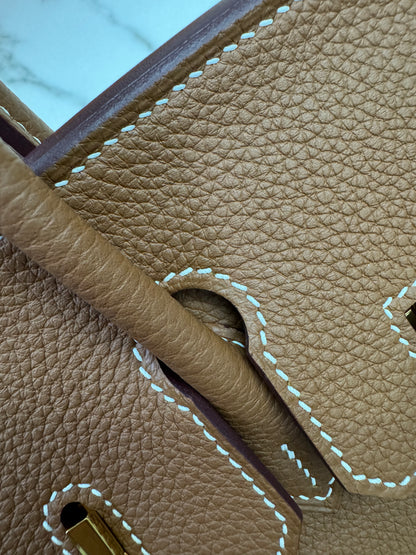 HERMES Birkin 25 金棕色金扣 Togo Gold GHW