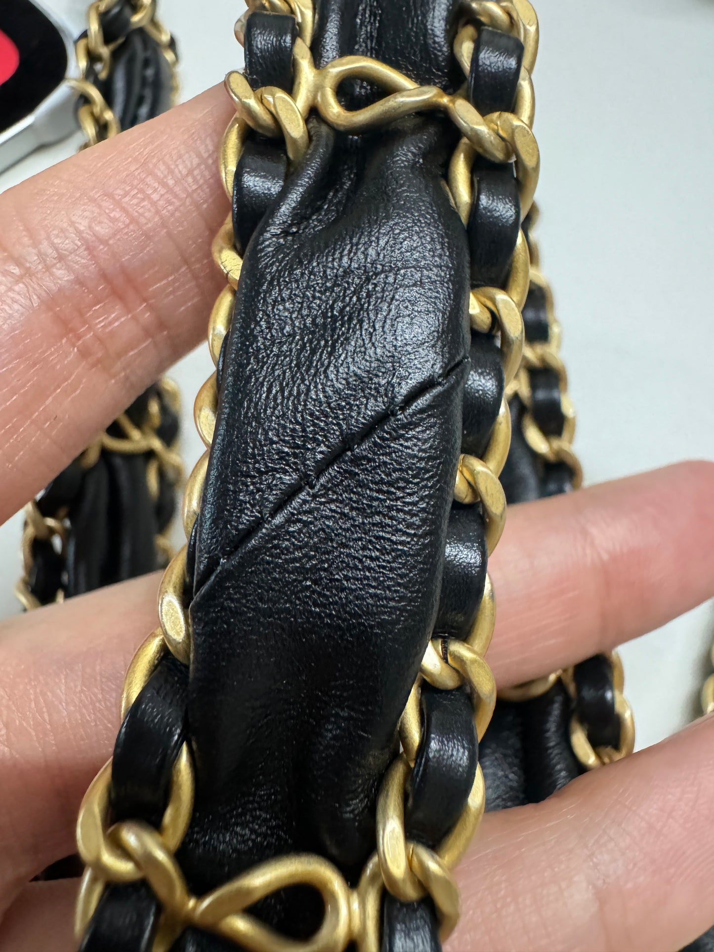 CHANEL 19系列 豆腐包 皺摺牛皮 黑色