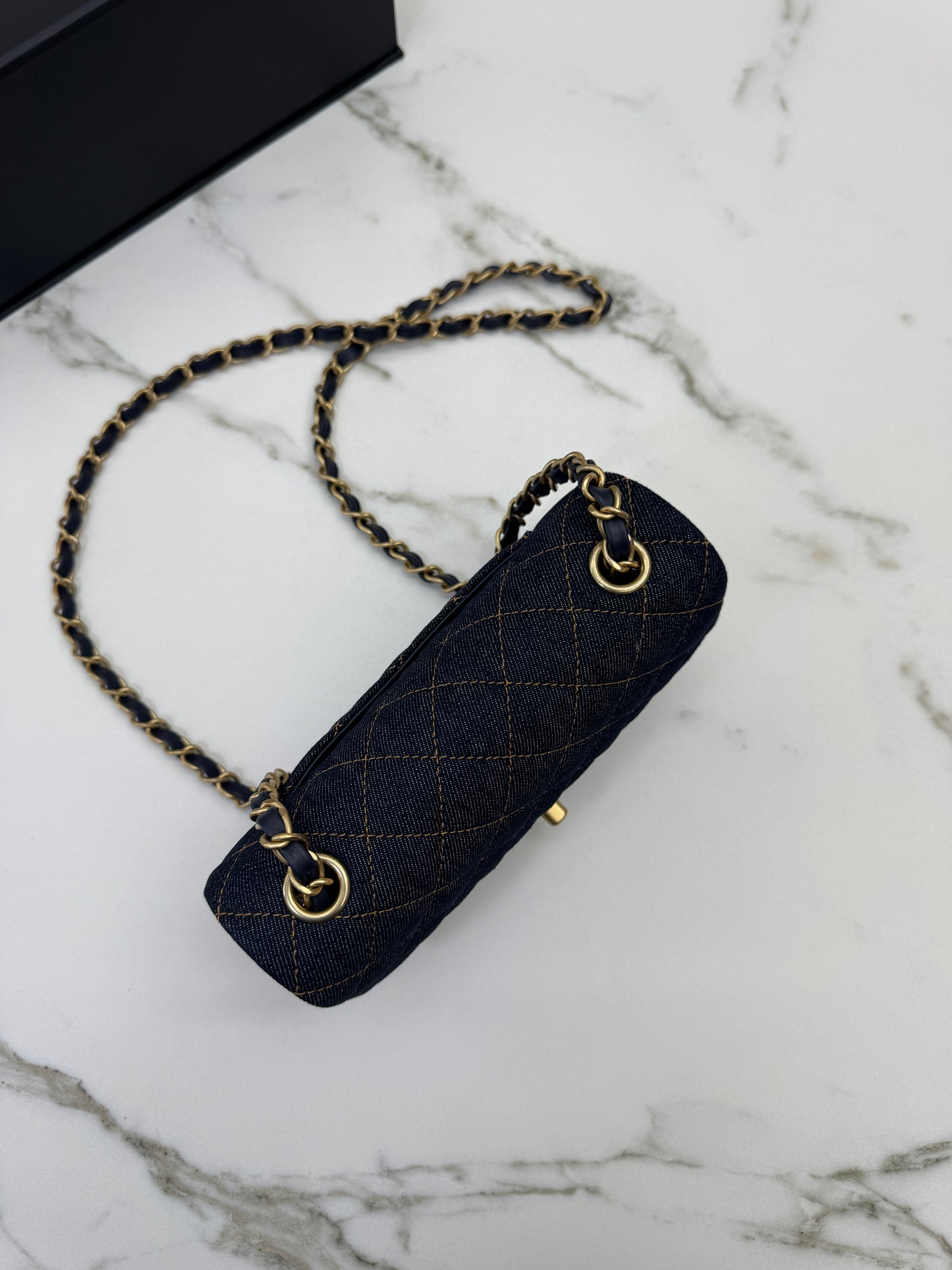 CHANEL 26P 深藍牛仔 Mini CF20