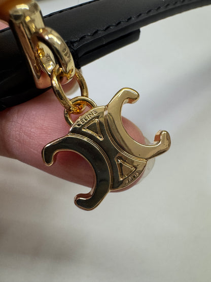CELINE Belt 凱旋門吊飾皮帶