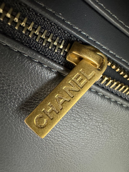 CHANEL 金球 Mini CF20 石墨灰 深灰羊皮