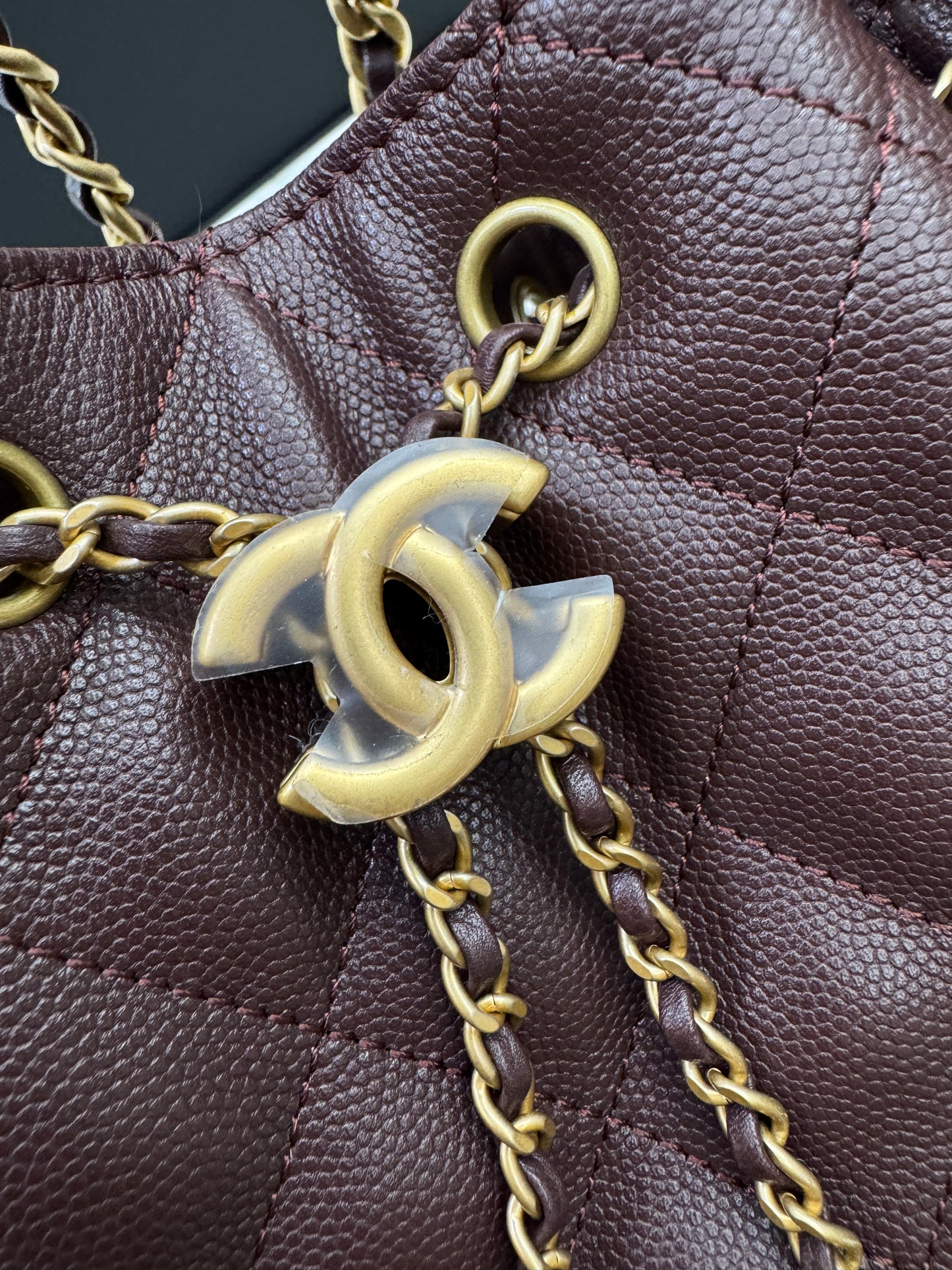 CHANEL 25Bag 荔枝牛皮 Small Chocolate