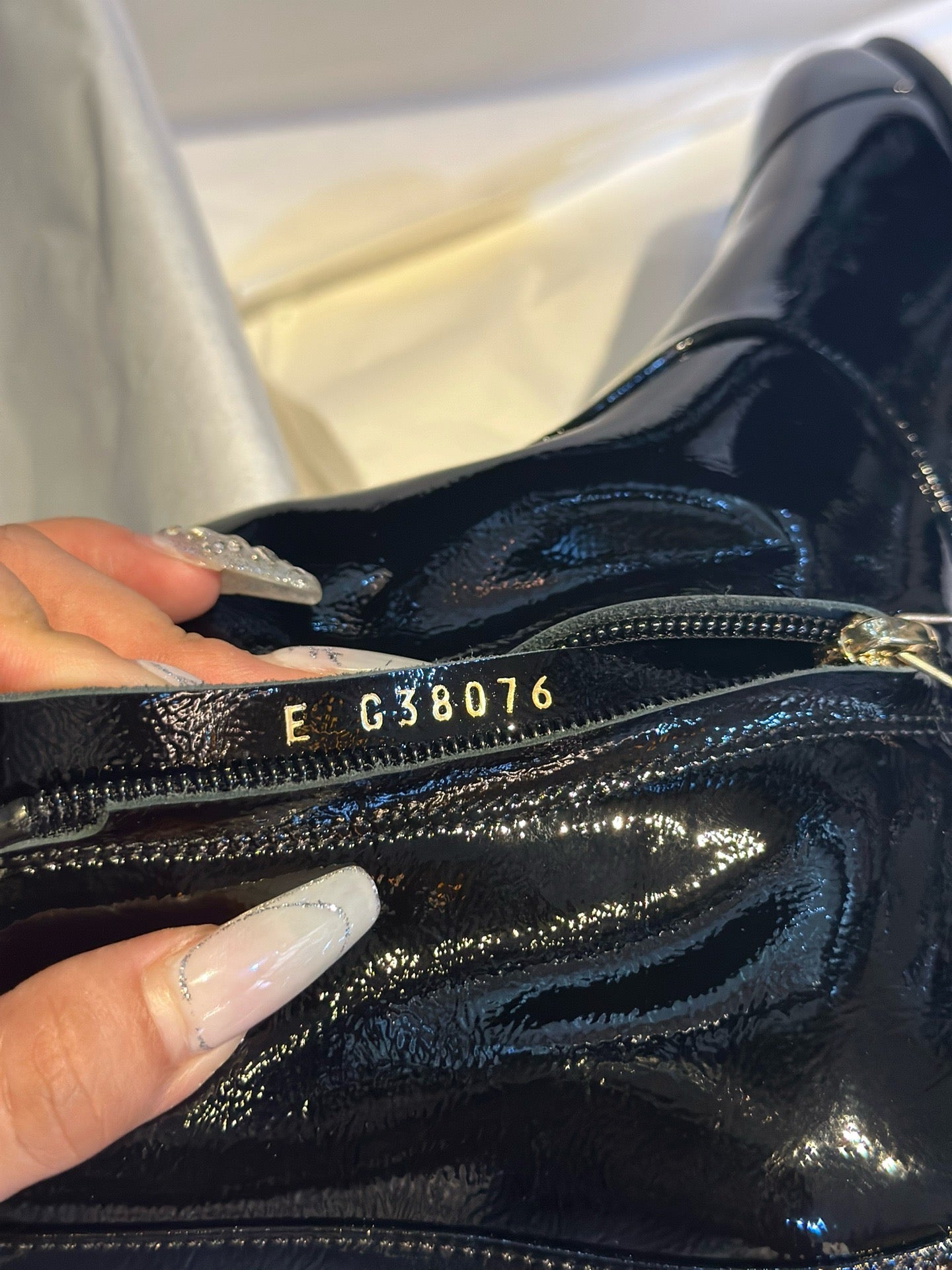 CHANEL 皺漆皮短靴￼23A