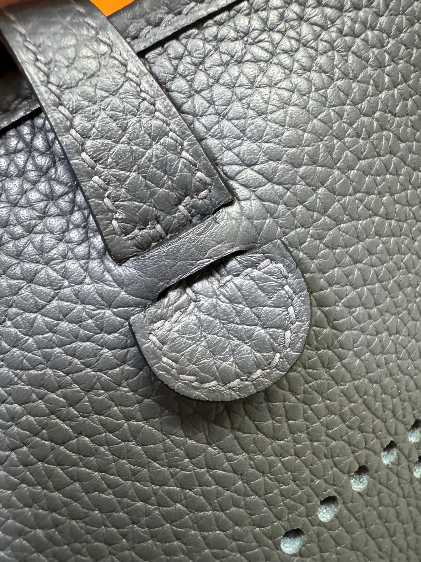 HERMES Mini Evelyn 石板灰銀扣 85 Ardoise PHW