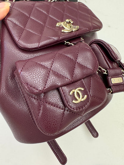 CHANEL 24A Duma 中號 酒紅色 Backpack