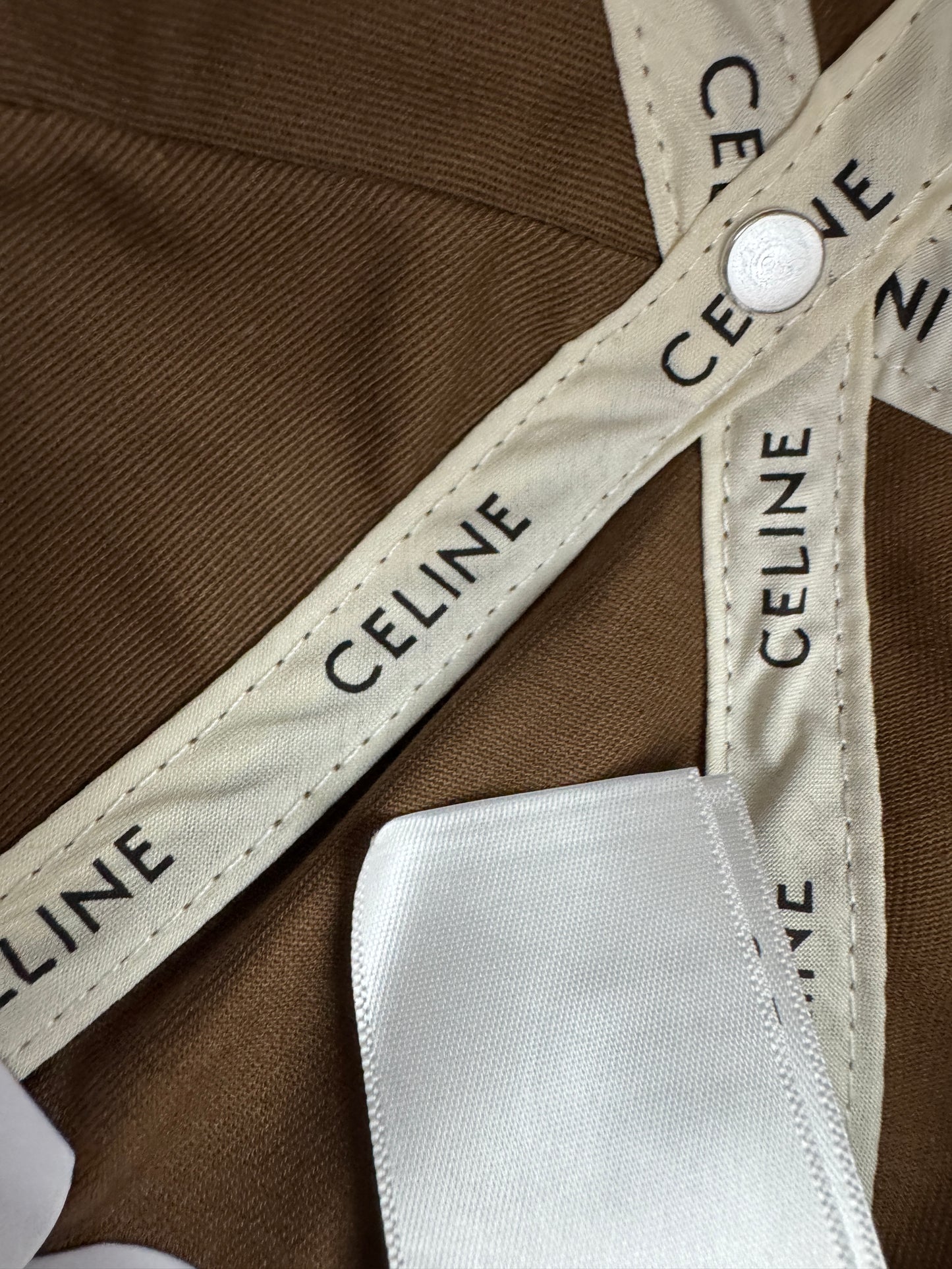 CELINE 棕色凱旋門鴨舌帽