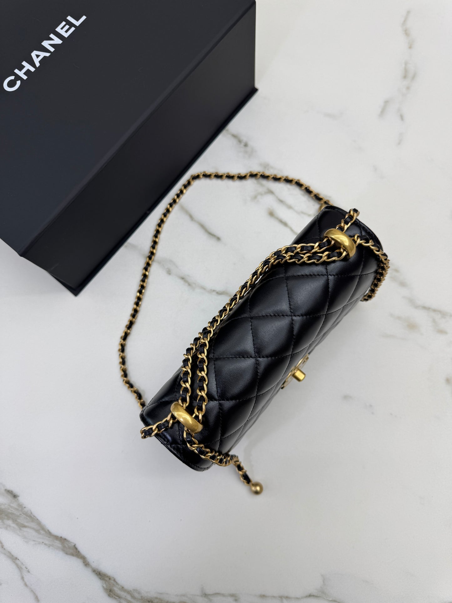 CHANEL 24C雙金珠中號22cm