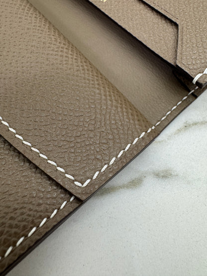 HERMES Bearn Mini Wallet 帶散紙位 大象灰金扣 Etoupe GHW