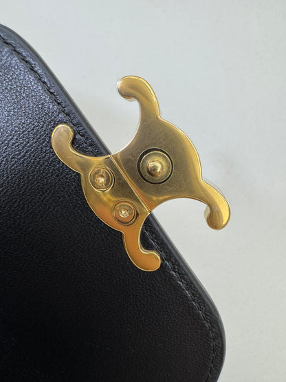 CELINE Wallet 凱旋門金扣Box皮