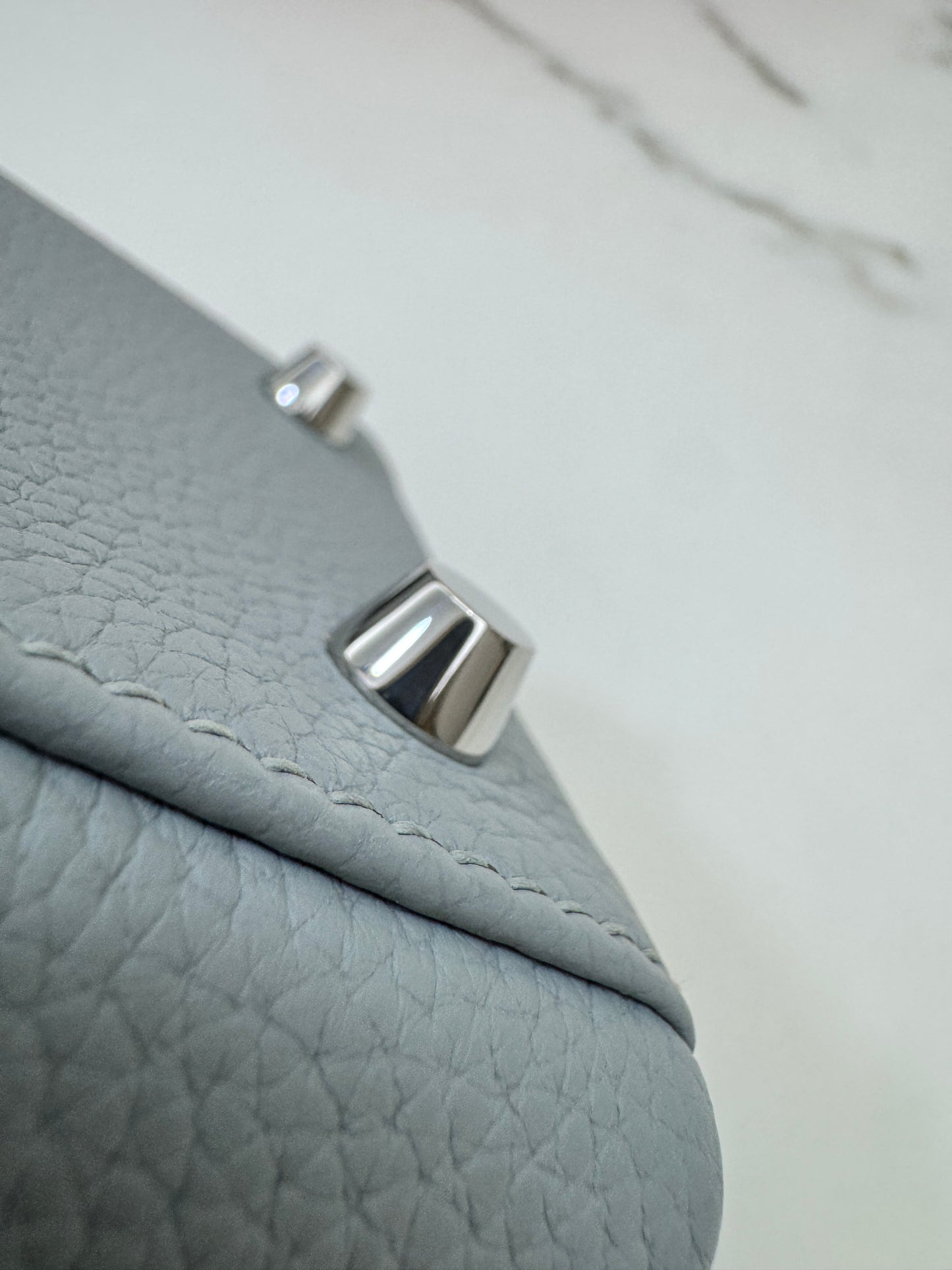HERMES Kelly 25 Togo內縫 木偶灰銀扣 Gris Pantin PHW