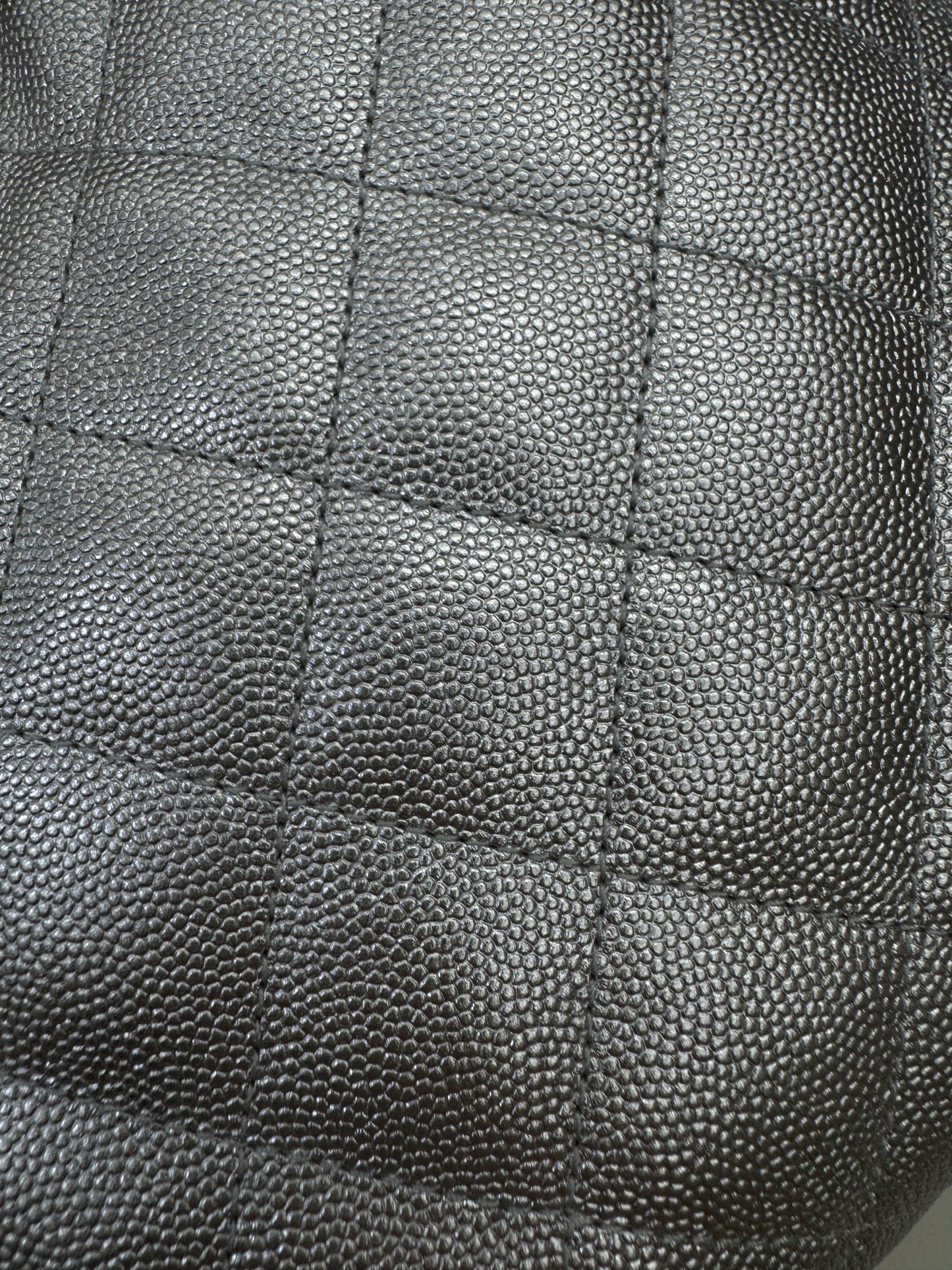CHANEL 25Bag Small 銀色荔枝皮