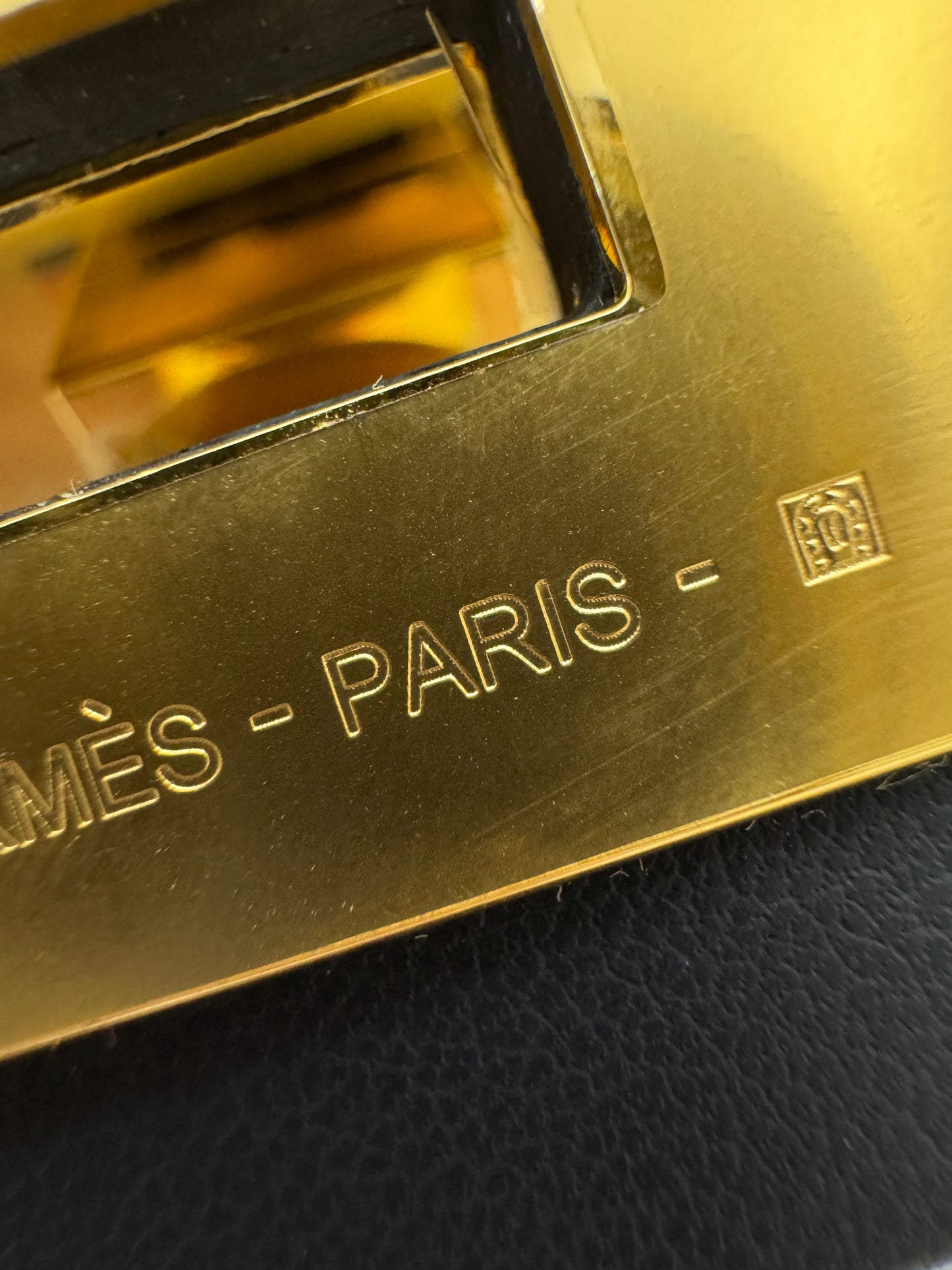 HERMES Mini 2424 午夜藍金扣 Evercolor 2Z Bleu Nuit GHW