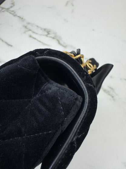 CHANEL 25K 蝴蝶結絲絨 Mini CF Top Handle