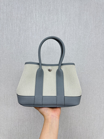 HERMES Neo Garden Party 23 木偶灰 Negonda Canvas