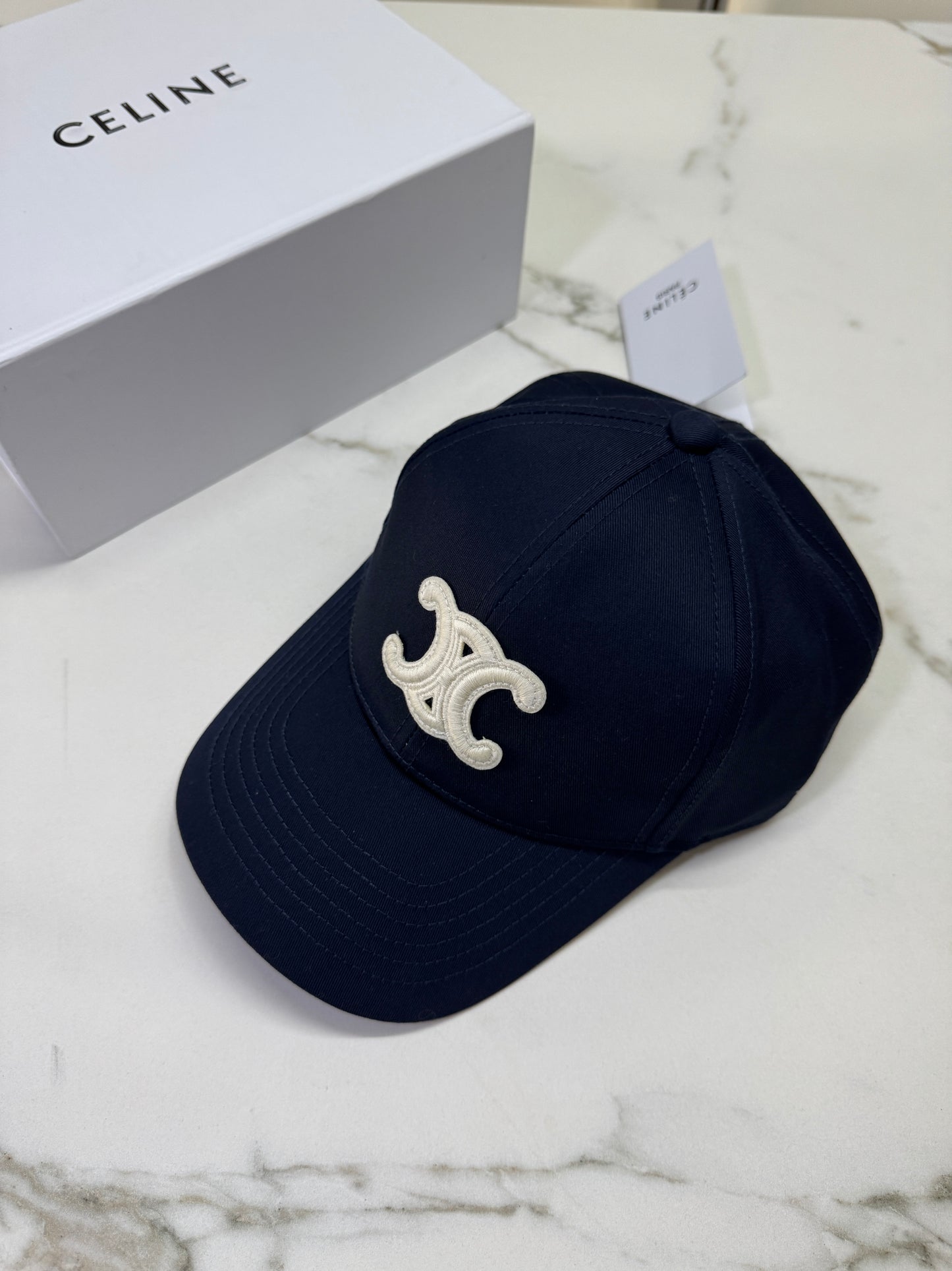 CELINE 凱旋門鴨舌帽 藏藍色
