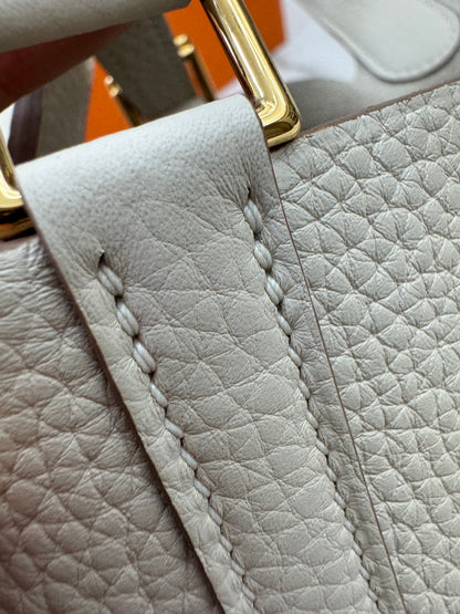 HERMES Picotin 18 奶昔白金扣 Craie GHW