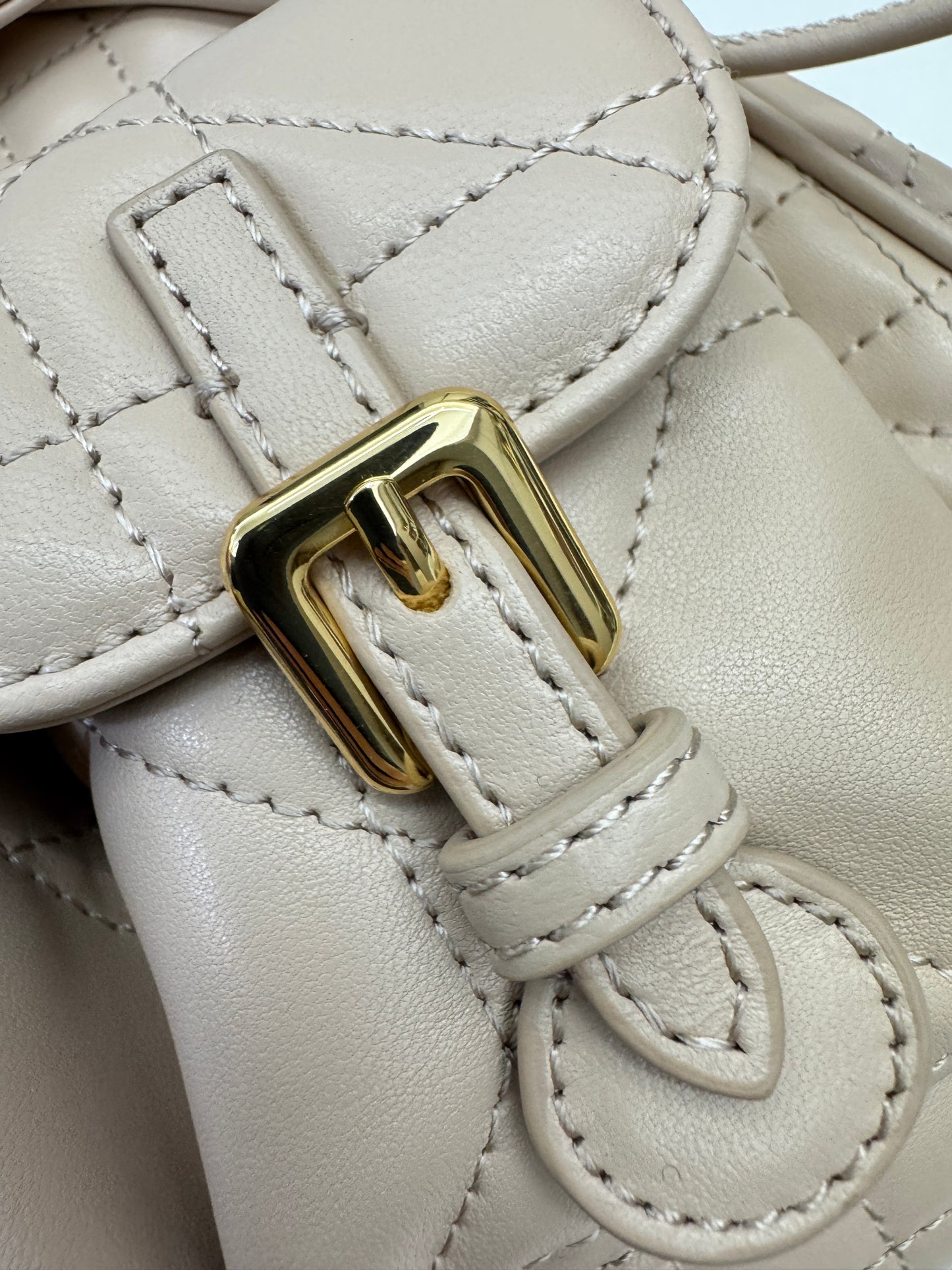 DIOR Caro Backpack Medium 奶茶色