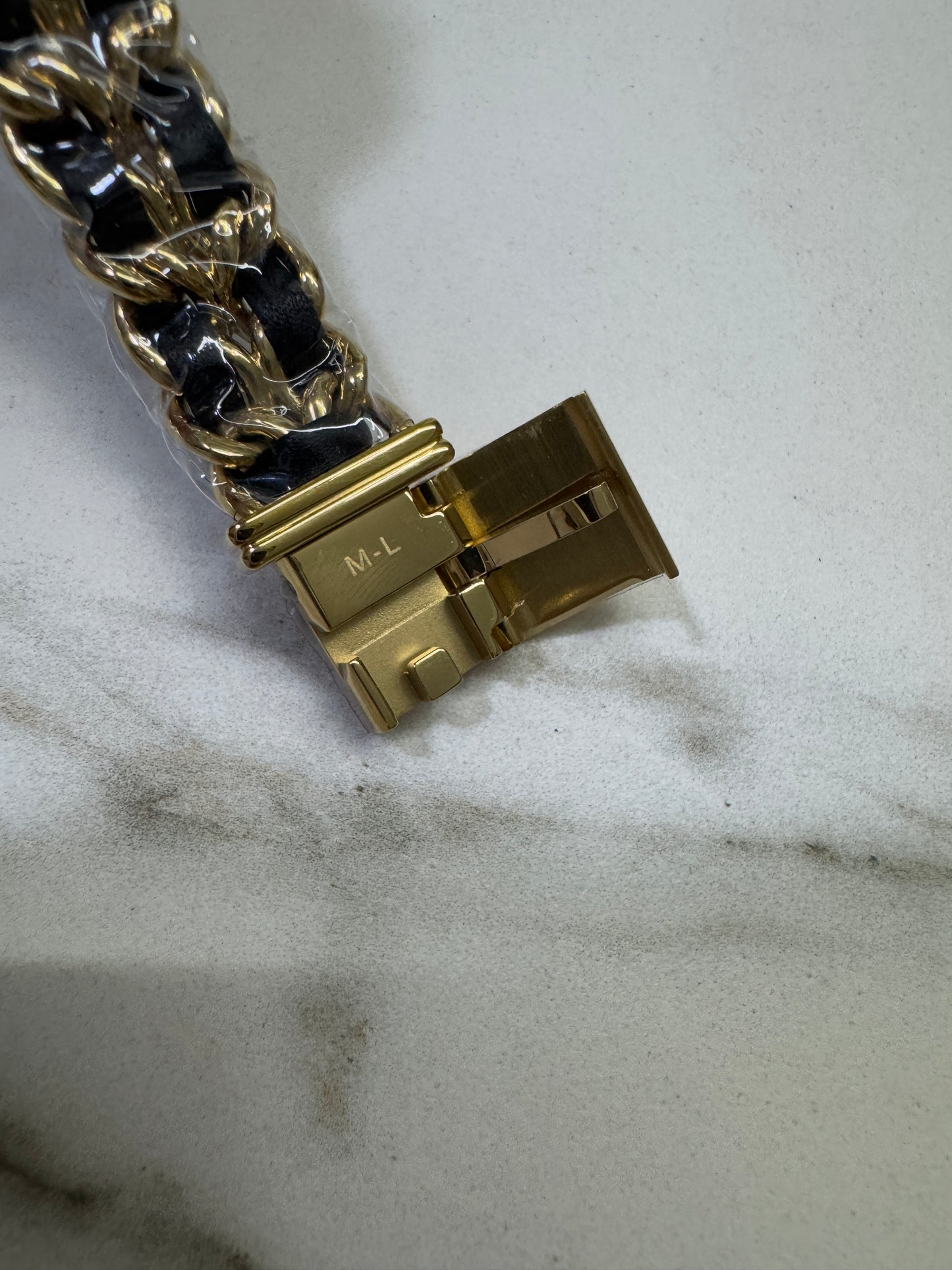 CHANEL Premier 小方糖黑金手錶