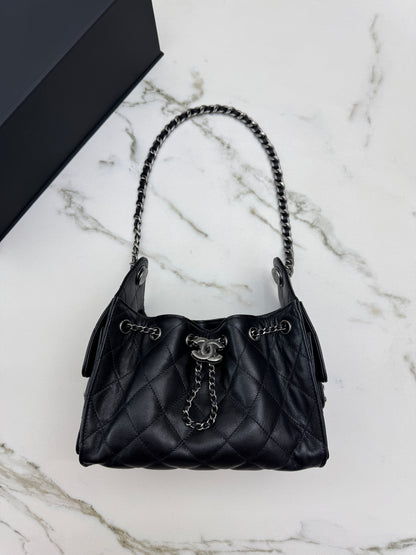 CHANEL Mini 25Bag 黑銀