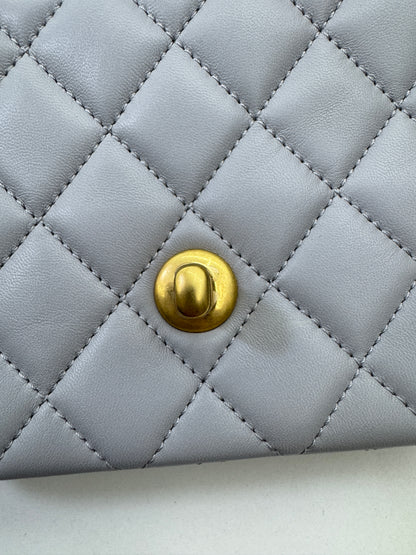 CHANEL Mini CF20 金球 淺灰色