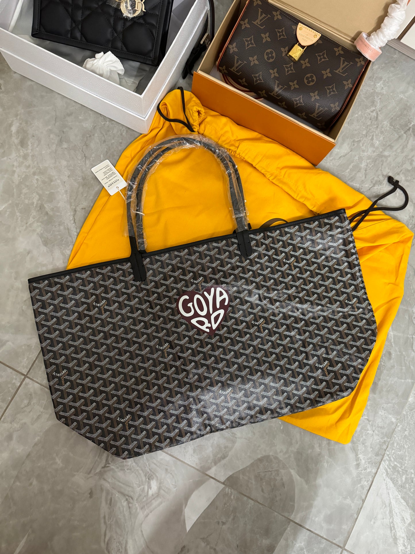 GOYARD Saint Louis tote bag GM 愛心限定版