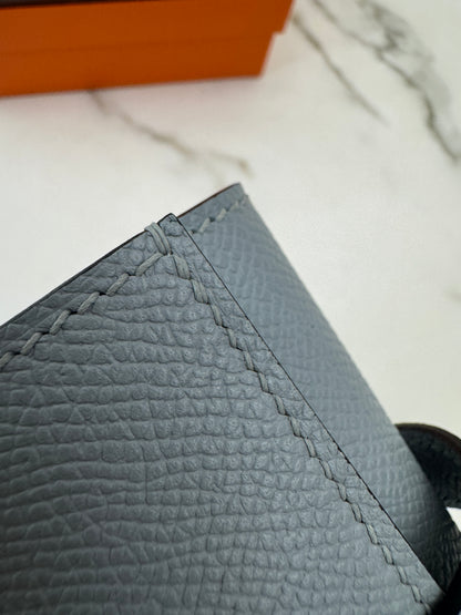 HERMES Bearn 三摺錢包 亞麻藍 Blue Lin Epsom PHW