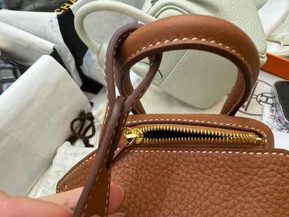 HERMES Mini Lindy 金棕金扣 Gold TC GHD