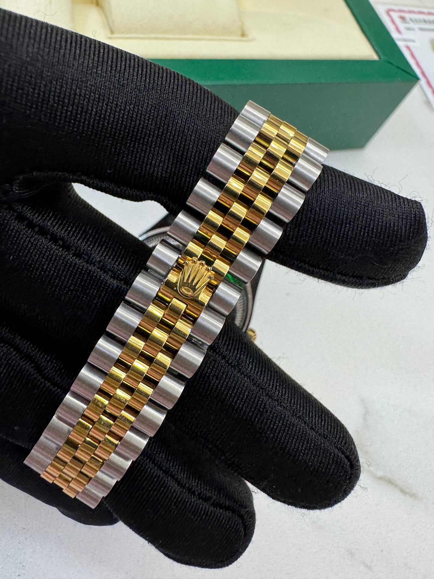 ROLEX Date Just 31mm 橄欖綠鑽圈鑽盤 真鑽版