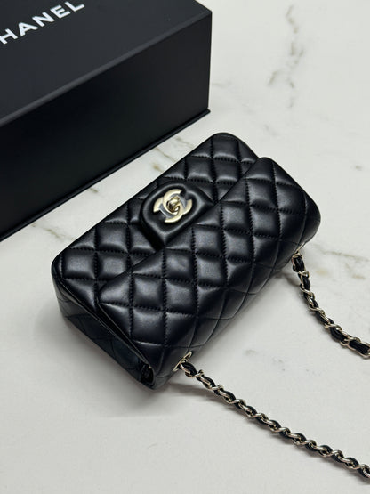 CHANEL CF20 羊皮 黑色淡金扣