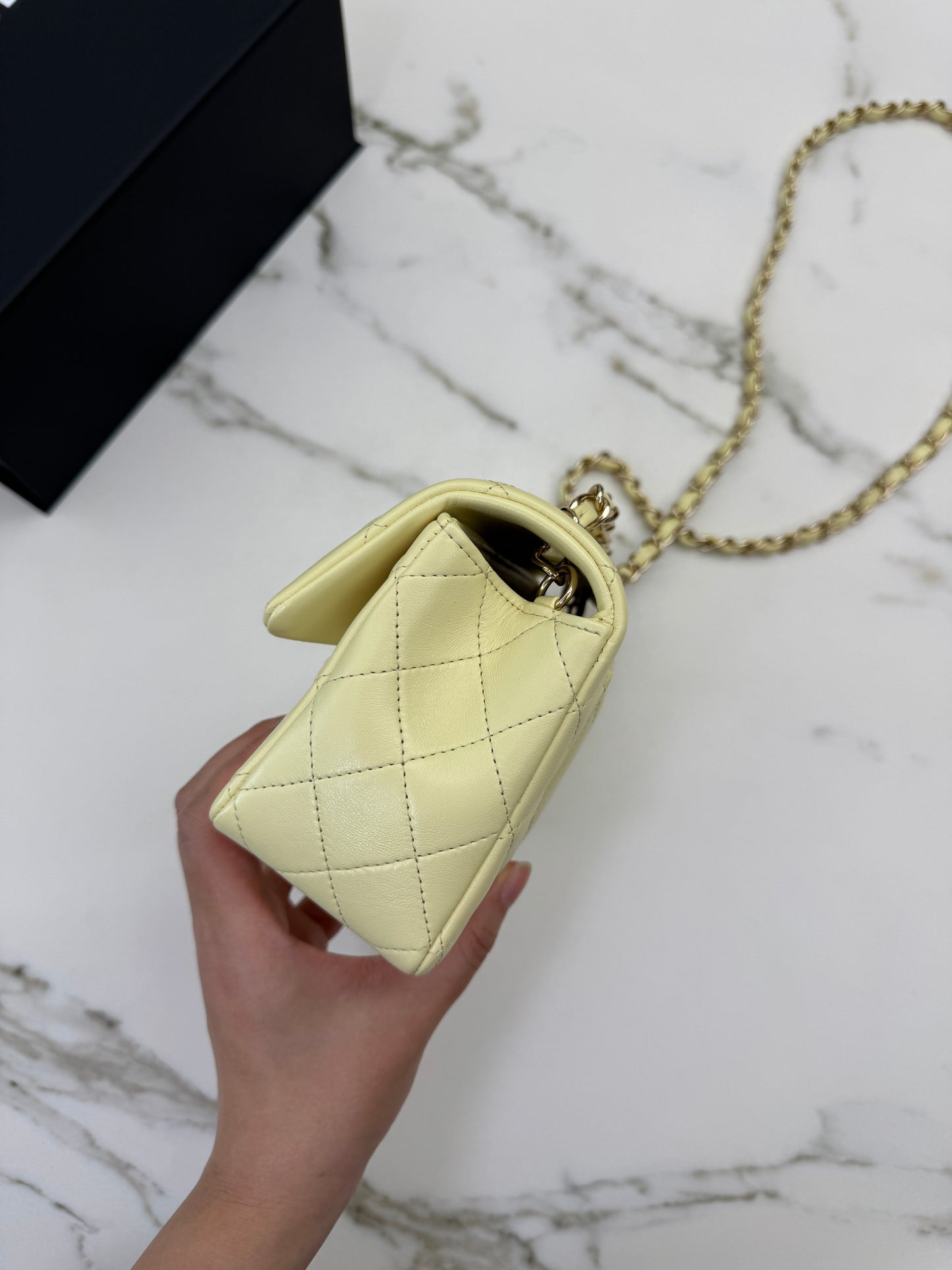 CHANEL Mini CF20 25S小雞黃 Lambskin