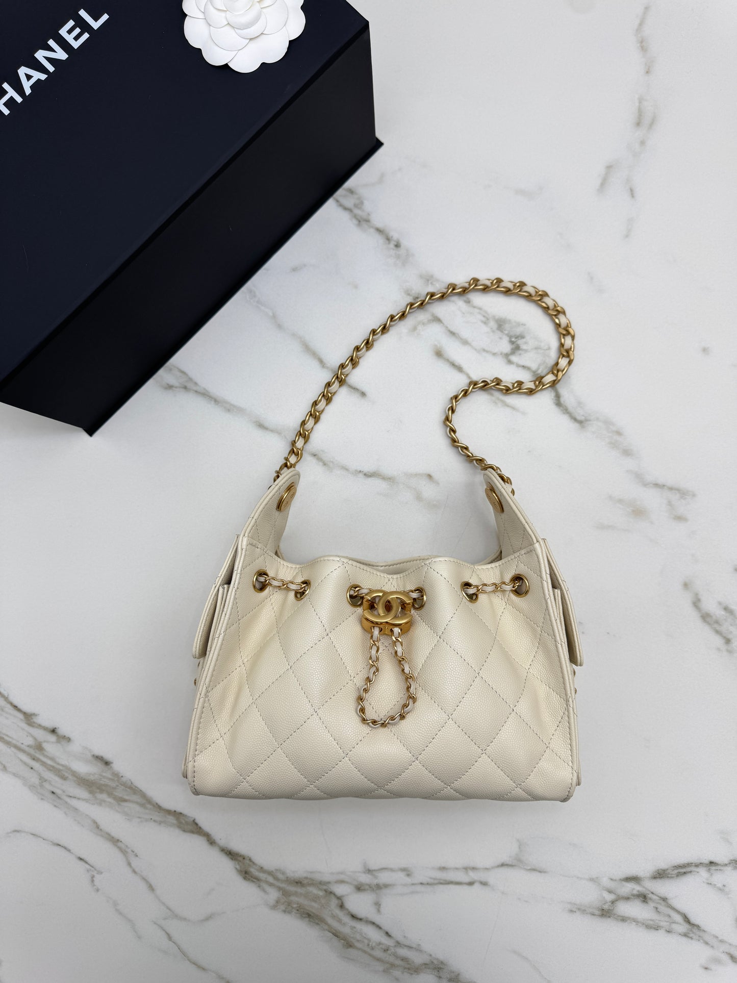 CHANEL Mini 25Bag 米色