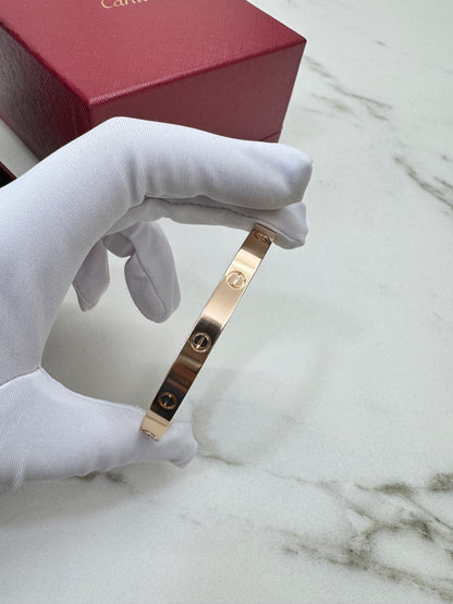 CARTIER Love Bracelet Classic Brushed Rose Gold 磨砂玫瑰金