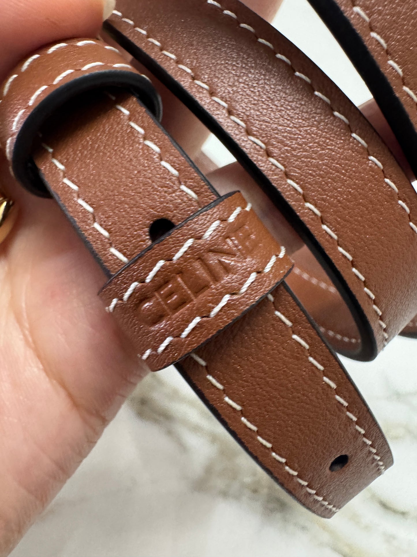 CELINE Triomphe Boston 棕色