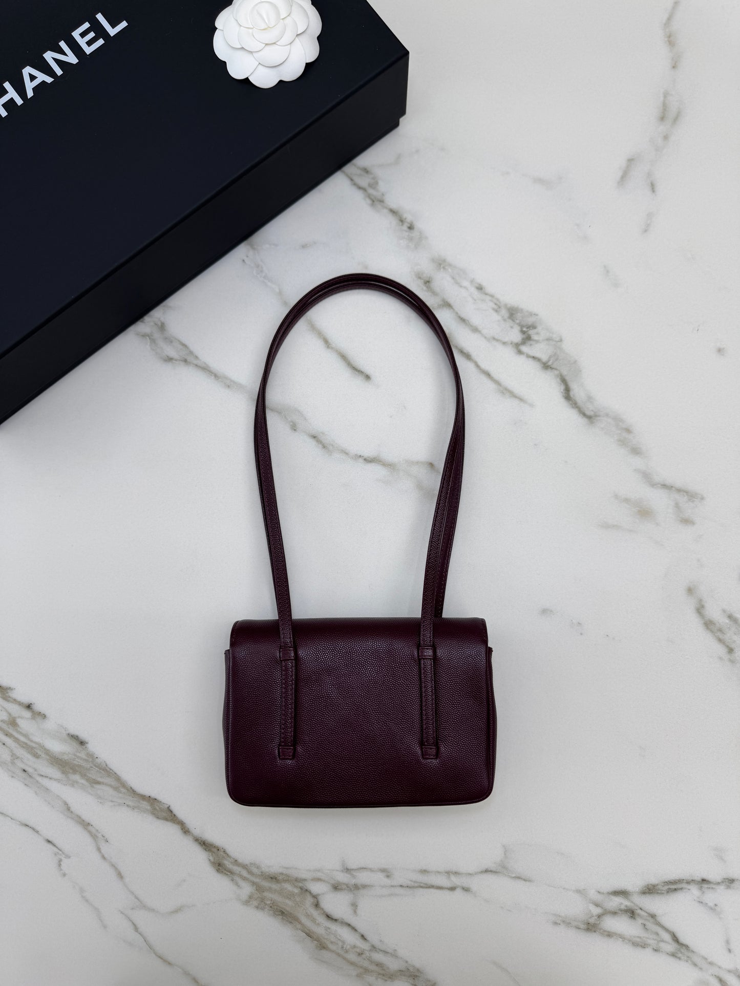 CHANEL Preppy Coco Mini 酒紅色