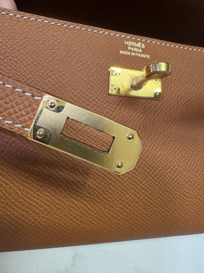 HERMES Kelly to-go 金棕色金扣 Epsom Gold GHW