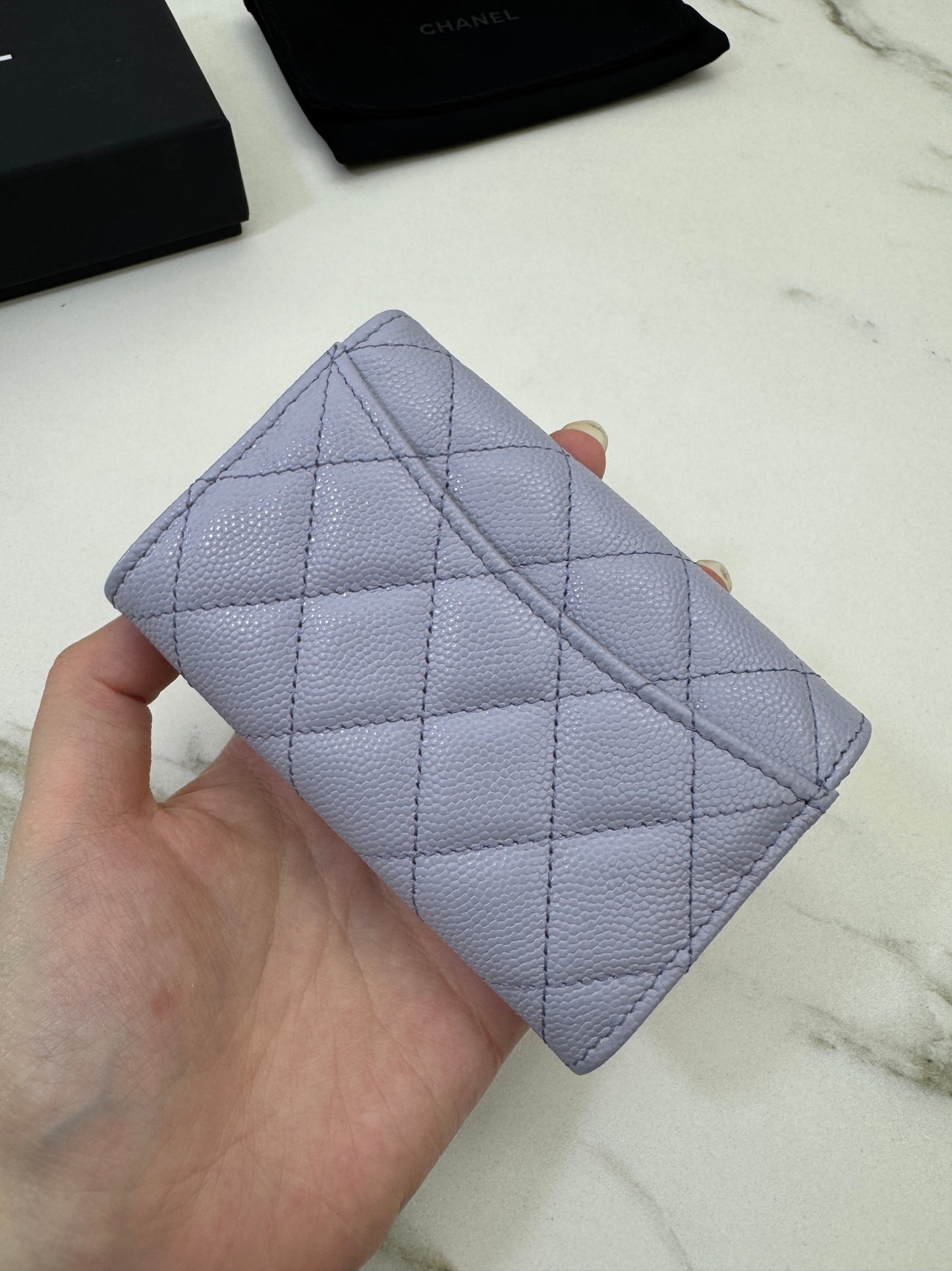 CHANEL 21K 香芋紫 CF Cardholder