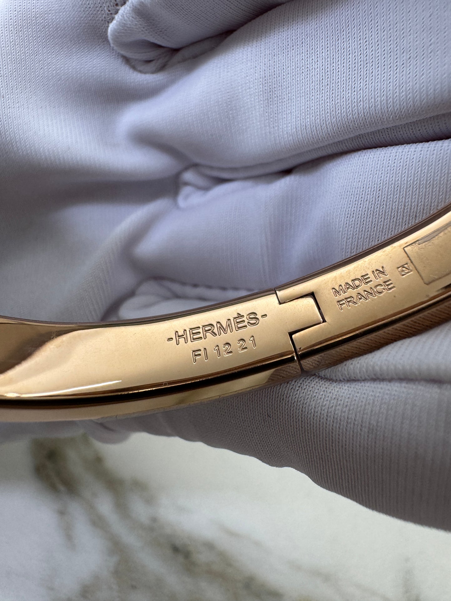 HERMES Mini Clic Chaine d’Ancre Bracelet 粉紅色玫瑰金手鐲
