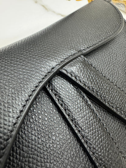 DIOR Saddle Small 黑色掌紋皮 Black Calfskin