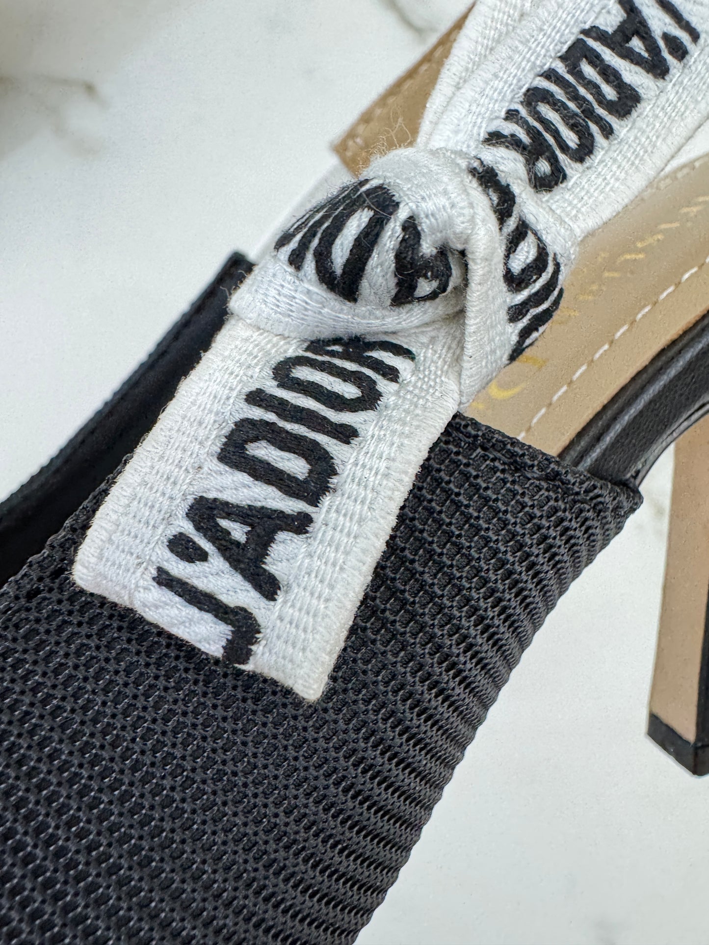 DIOR J'adior Slingback 黑色科技布 10cm