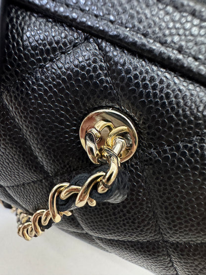 CHANEL 25P保齡球 黑色牛皮￼