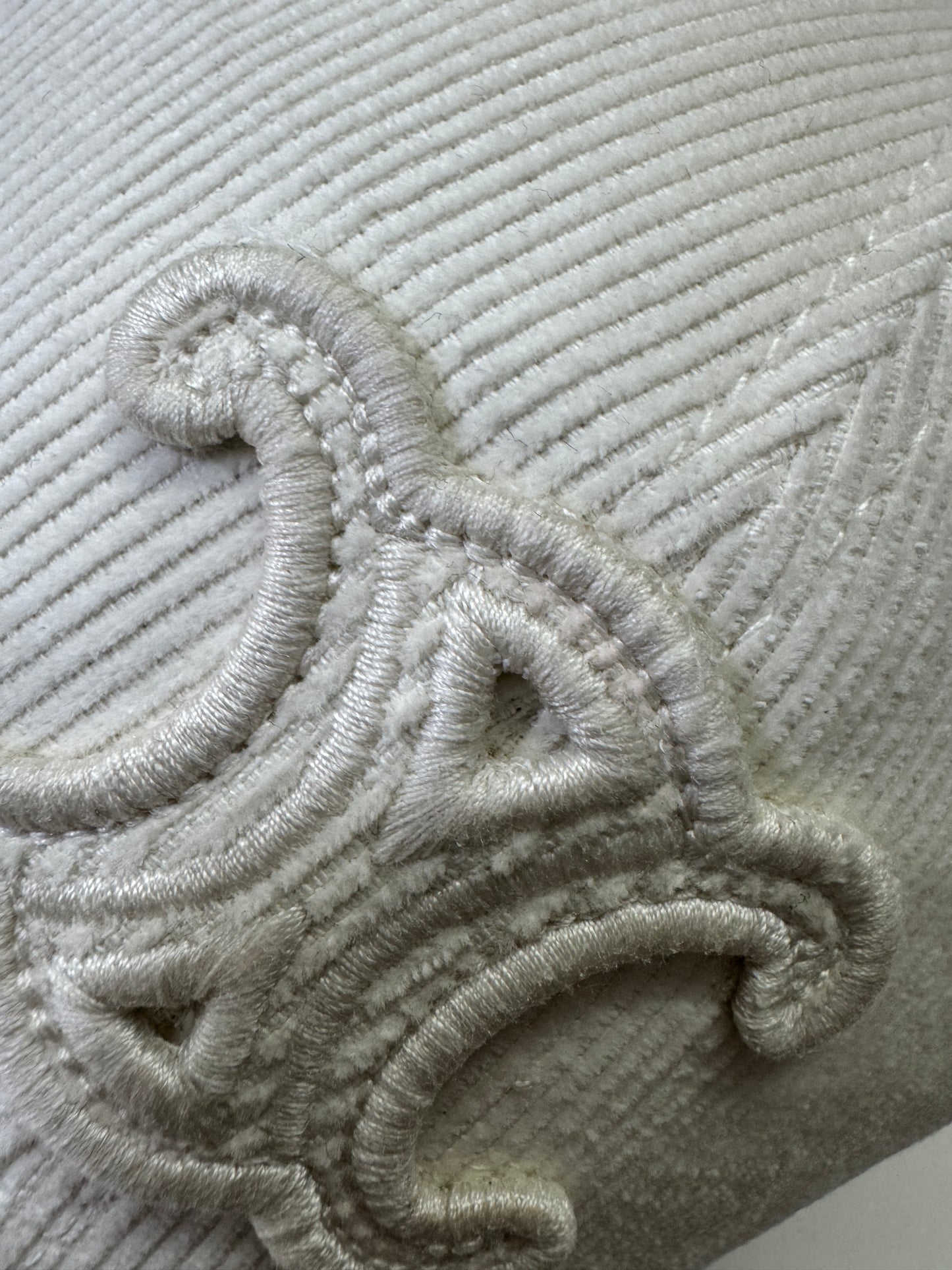 CELINE 凱旋門鴨舌帽 燈芯絨白色