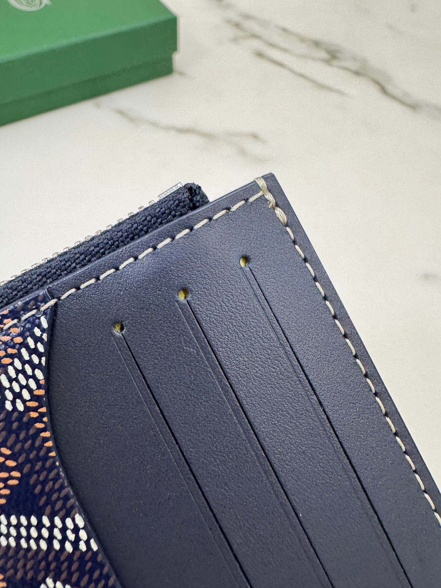 GOYARD Bourbon Zipped Cardholder 海軍藍