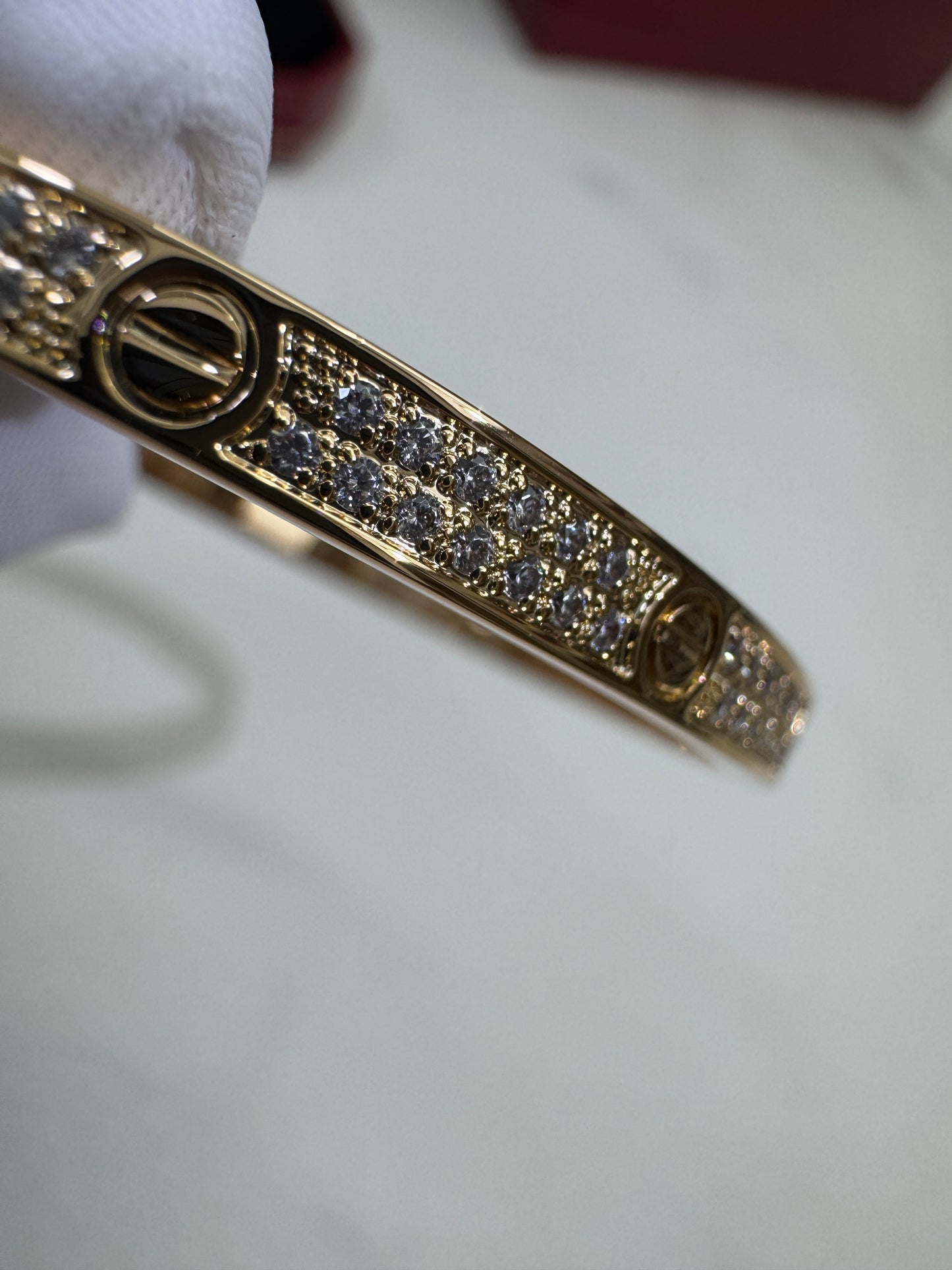 CARTIER Love Bracelet 窄版滿天星 玫瑰金