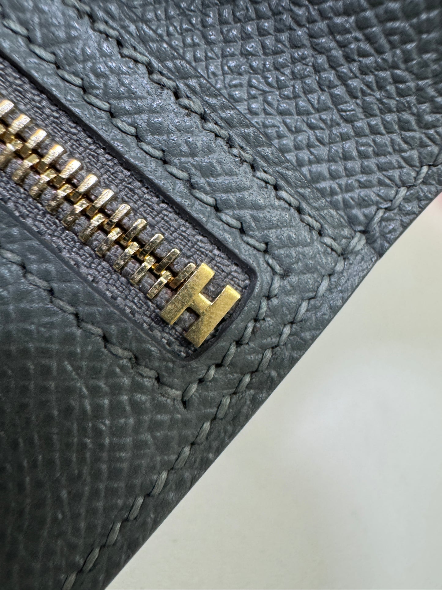 HERMES Bearn Wallet 短錢包 杏仁綠金扣