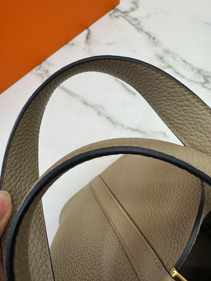 HERMES Picotin 18 馬爾淺米金扣 8Q Beige Marfa GHW