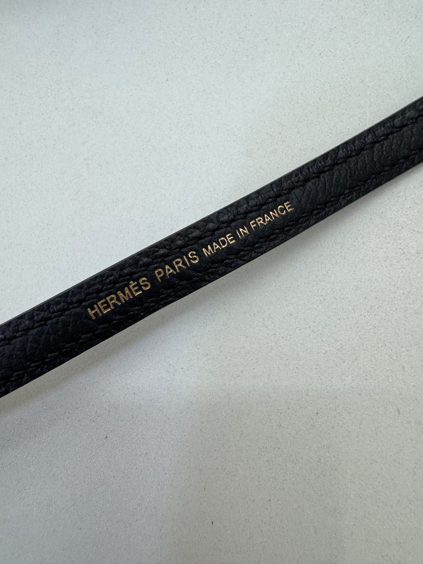 HERMES Mini Kelly II 黑金 Epsom Noir GHW